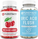 PUREFINITY Uric Acid Flush &amp; Cleanse Capsules + Tart Cherry Gummies