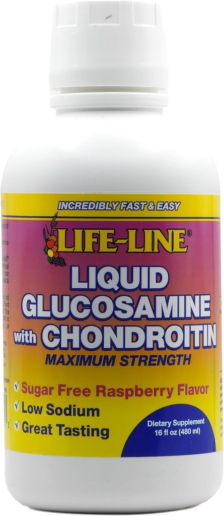 Glucosamina Blend de la naturaleza w/Chondroitin Max Strength, Raspberry, 16 oz.