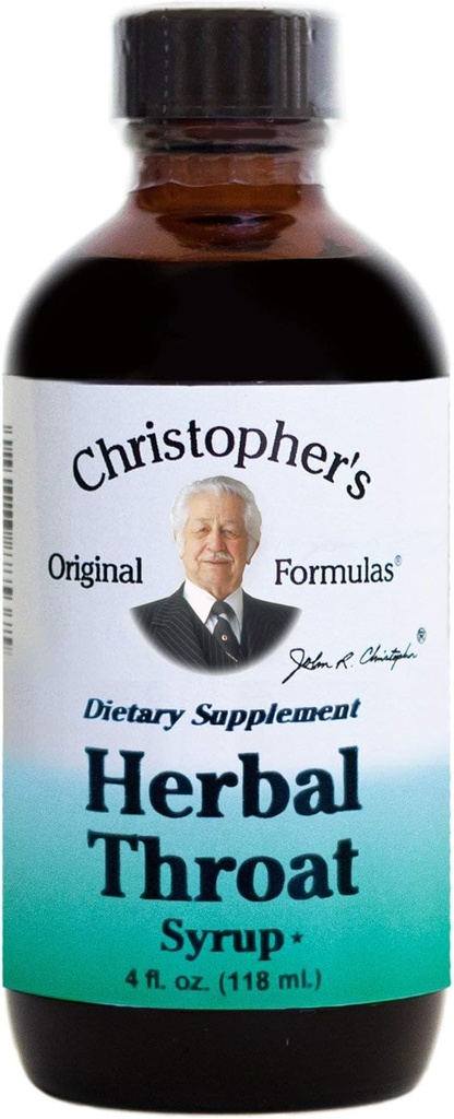 Christopher's Original Fórmulas Herbal Throat Syrup - 4 oz peru Gentle, Herbal Support for Seasonal Wellness