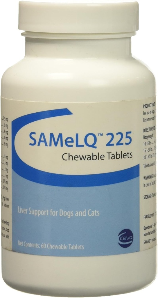 S Adenosyl 225 (SAMe) for MEDIUM / LARGE DOGS 225 mg (60 pestañas)