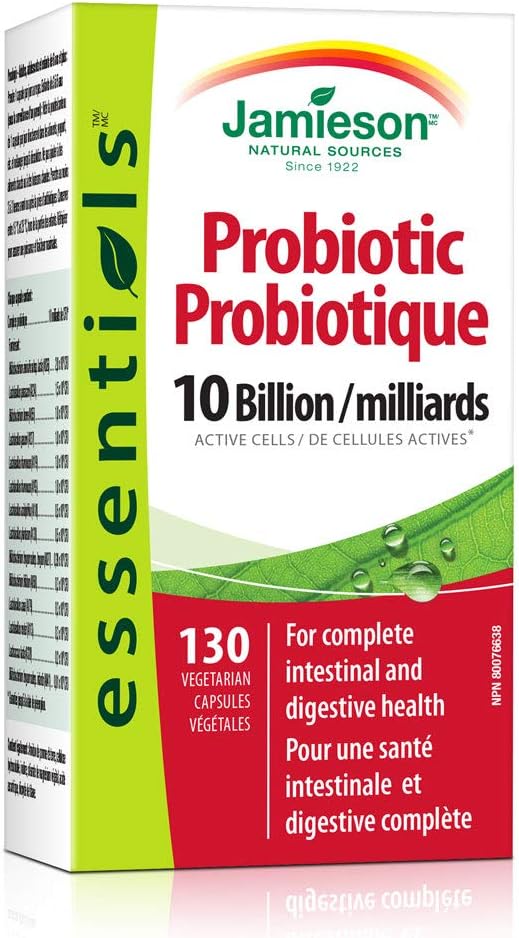 Jamieson Probiotic 10 Billion Active Cells, 130 gorros vegi