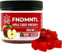 FNDMNTL Manzana Vinagre Gummies ← Maitake, Shitake, Vitamina B12 Silencio 1000 mg Silencio 60 Conde Silencio libre de gelatina, libre de gluten, vegano y no GMO