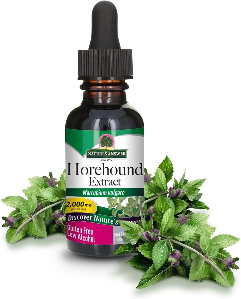 Respuesta de la naturaleza Horehound con alcohol orgánico, 1-Fluid Ounce