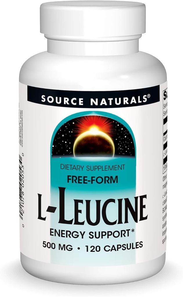 Fuente Naturales L-Leucine, 500mg, 120 cápsulas