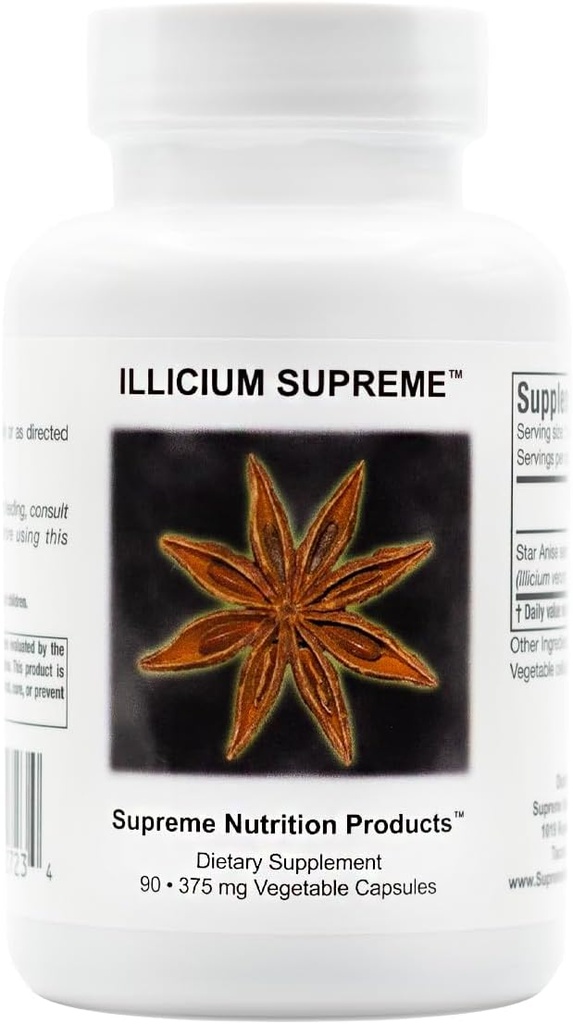 Illicium de nutrición suprema, 90 cápsulas vegetarianas de anís estrella pura