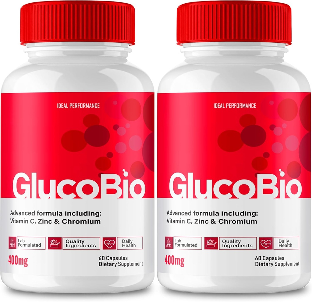 GlucoBio Capsules, GlucoBio oficial de apoyo Suplemento Pills - Ingredientes de máxima fuerza, GlucoBio Salud &amp; Wellness Capsules, Gluco Bio Capsules Reseñas (2 Pack)