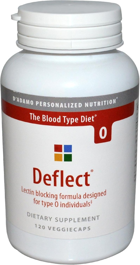D'adamo Deflect® O, Lectin Blocking Formula, 120 cápsulas vegetarianas
