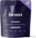 Beam Dream Sleep Powder, L-Theanine, Apigenin, Reishi y Magnesium, Third Party Tested Natural Sleep Aid &amp; Sleep Supplement for Deep Sleep, Relax and Recovery, Natural Sleep Support, 30 Servings