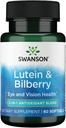 Swanson Standardized Lutein &amp; Bilberry 60 Sgels