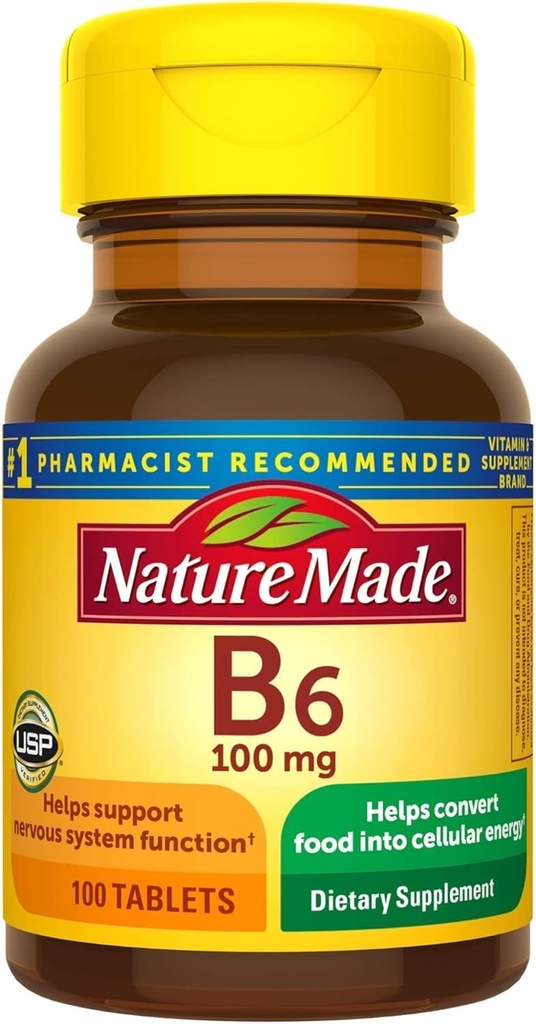 Vitamina B-6 100 mg Tabletas 100 ea (Pack of 4)