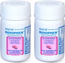 MAJOR Banohpen - Complete Allergy Medication - Diphenhydramine HCI 50 mg - Antihistamine - 100 Capsules (2 Pack)