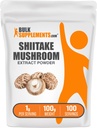 BulkSupplements.com Shiitake Mushroom Extract Powder - Shiitake Mushroom Powder Suplemento, Immune Support - Vegan &amp; Gluten Gratis, 1g por Serving, 100g (3.5 oz) (Pack of 1)