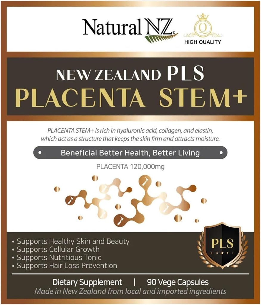 Nueva Zelanda Placenta Stem+ 120,000mg 90 Vege Capsules (1)