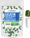 XPRS Nutra Size 0 Empty Capsules - 100 Conde Empty Gelatin Capsules - Pills DIY Capsule Filling - Pure Bovine Pill Gel Caps for Do-It-youself Supplements (Green/White)