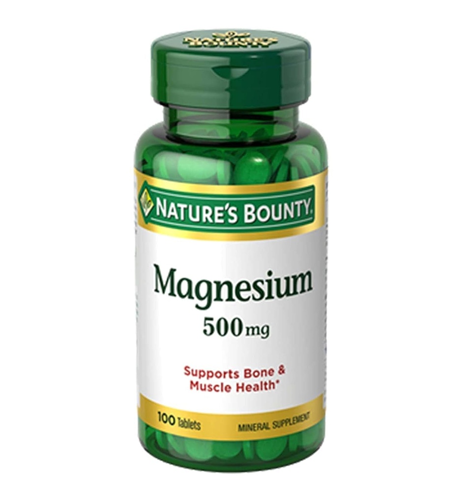 Magnesio de recompensa de la naturaleza 500 mg Tabletas 100 Ea