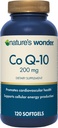 Suplemento Wonder CoQ10 de la naturaleza - CoQ10 200 mg Softgels para apoyar la salud del corazón, la función cardiovascular y la producción de energía celular, 120 Softgels, 120 días de suministro