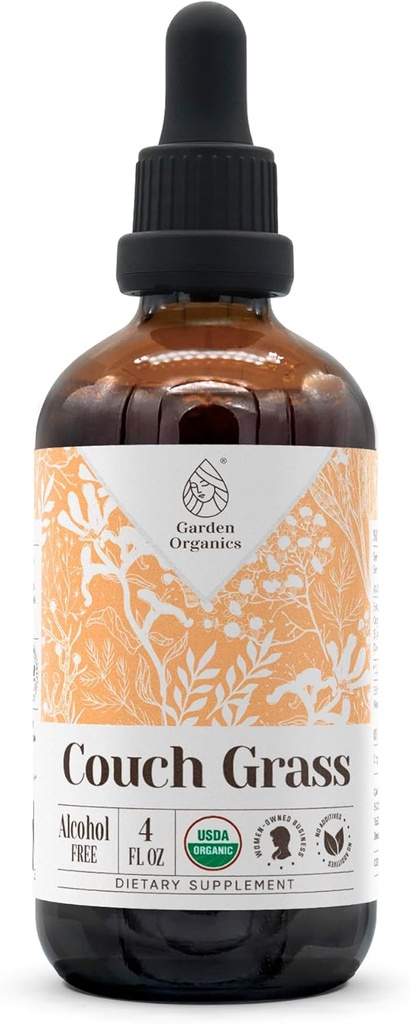 Couch Grass USDA Extracto Orgánica Libre de Alcohol ← Suplemento dietético, Tintura de alta potencia tención Natural Certified Organic Couch Grass (Elymus repens) Root seco (4 oz)