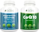 Magnesio Glycinate 400mg + CoQ10 100mg con aceite de oliva orgánico Bundle - 270 Tabletas &amp; 240 Softgels