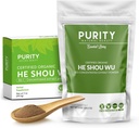 Certified Organic He Shou Wu - Grande 5oz Bolsa de 30:1 Concentrado-Fo-ti - Orgánica Foti Extract- Fo ti He Shou Wu Orgánica-Plus Free Bamboo Spoon