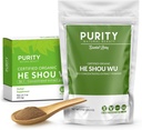 Certified Organic He Shou Wu - Grande 5oz Bolsa de 30:1 Concentrado-Fo-ti - Orgánica Foti Extract- Fo ti He Shou Wu Orgánica-Plus Free Bamboo Spoon