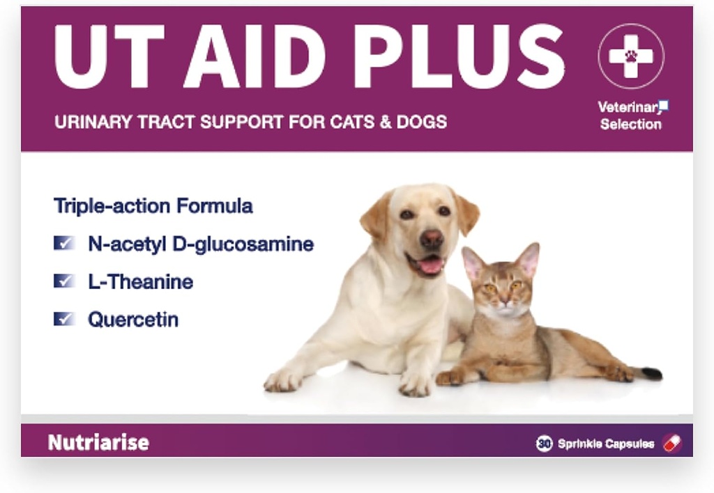 Tratamiento UTI natural para perros y gatos – Infección sin antibióticos del tracto urinario Suplemento de apoyo – Salud de la vejiga y el riñón – Prevención de la incontinencia – 30 cápsulas