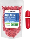 XPRS Nutra Size 0 Empty Capsules - 100 Conde Empty Gelatin Capsules - Pills DIY Capsule Filling - Pure Bovine Fillable Pill Gel Caps for Do-It-youself Supplements (Red)