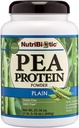 NutriBiotic Pea Protein Plain, 21 Oz ← Low Carb Vegan Plant Protein Powder ← 100% Grown " Processed in The USA ← Deliciously Creamy " BCAA-Rich Silencio Hecho Sin Químicas, OGMs " Gluten ← Keto Friendly