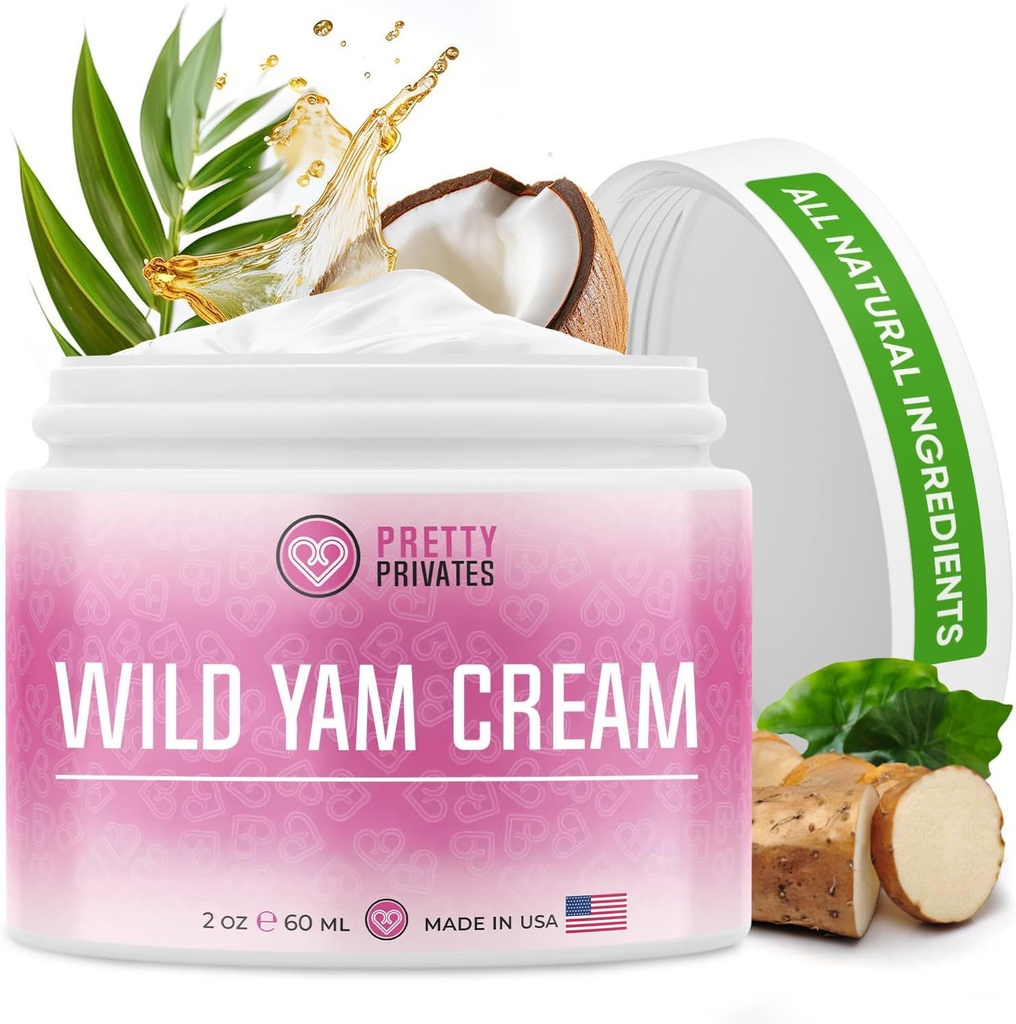 Crema ecológica de Yam silvestre para el equilibrio hormonal - Natural Wild Root for Hormone Support - Comfort Mood Sleep Menstrual Support for Women with Wild yam Oil
