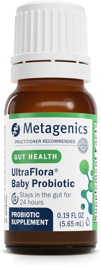 Metagenics UltraFlora Baby Probiotic - Baby Probiotic Drop - para bebés y niños pequeños - Probióticos para niños - con Bifidobacterium Animalis SSP. Lactis " Lactobacillus Rhamnosus GG - 0.19 fl oz