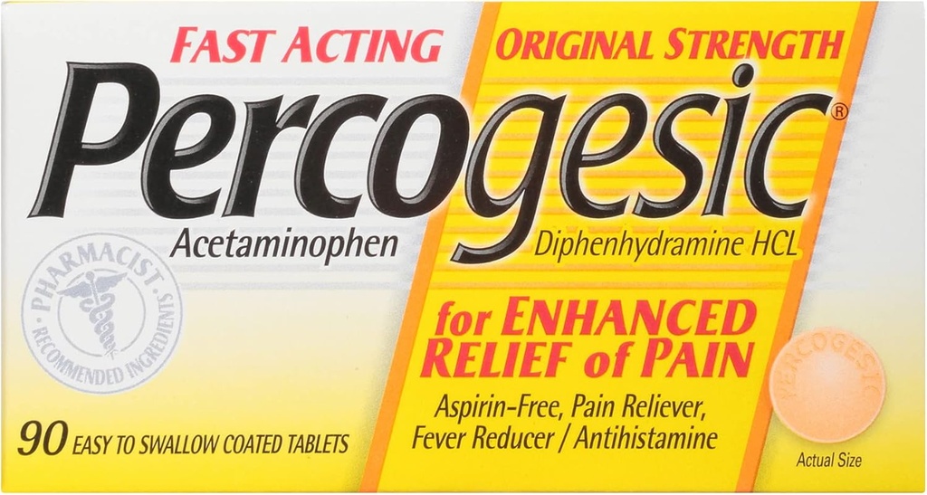Alivio de Dolor Original Percogesic ← Aspirin Free Fast Acting Relief