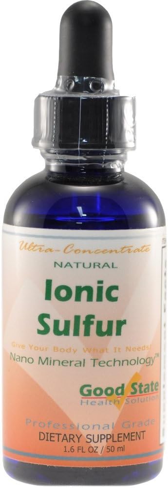 Good State Liquid Ionic Minerals - Sulfur Ultra Concentrate - (10 drops equals 30 mg) (100 servings per bottle)
