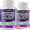 Sciatica Nerve Health Support - Sciatic Nerve Suplemento cápsulas con ácido fólico, Pea, Glucosamina, MSM, Complejo de vitamina B, Ácido alfa Lipoico 300mg - Made in USA (60 Conde (Pack of 2))