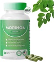 Pure Moringa Powder Capsules - 800mg, Antioxidante Superfood for Energy, Skin Health & Gut Support - Rich in Essential Vitamins & Amino Acids - Natural, Non-GMO, 60 cápsulas (1)
