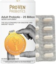 Probiótico diario para mujeres y hombres Silencio 25 Billones CFU con Acidophilus " Bifidus Silencio Digestivo " Apoyo inmunitario Silencio Vegetariano, Gluten-Free, Lactose-Free ← 30 cápsulas