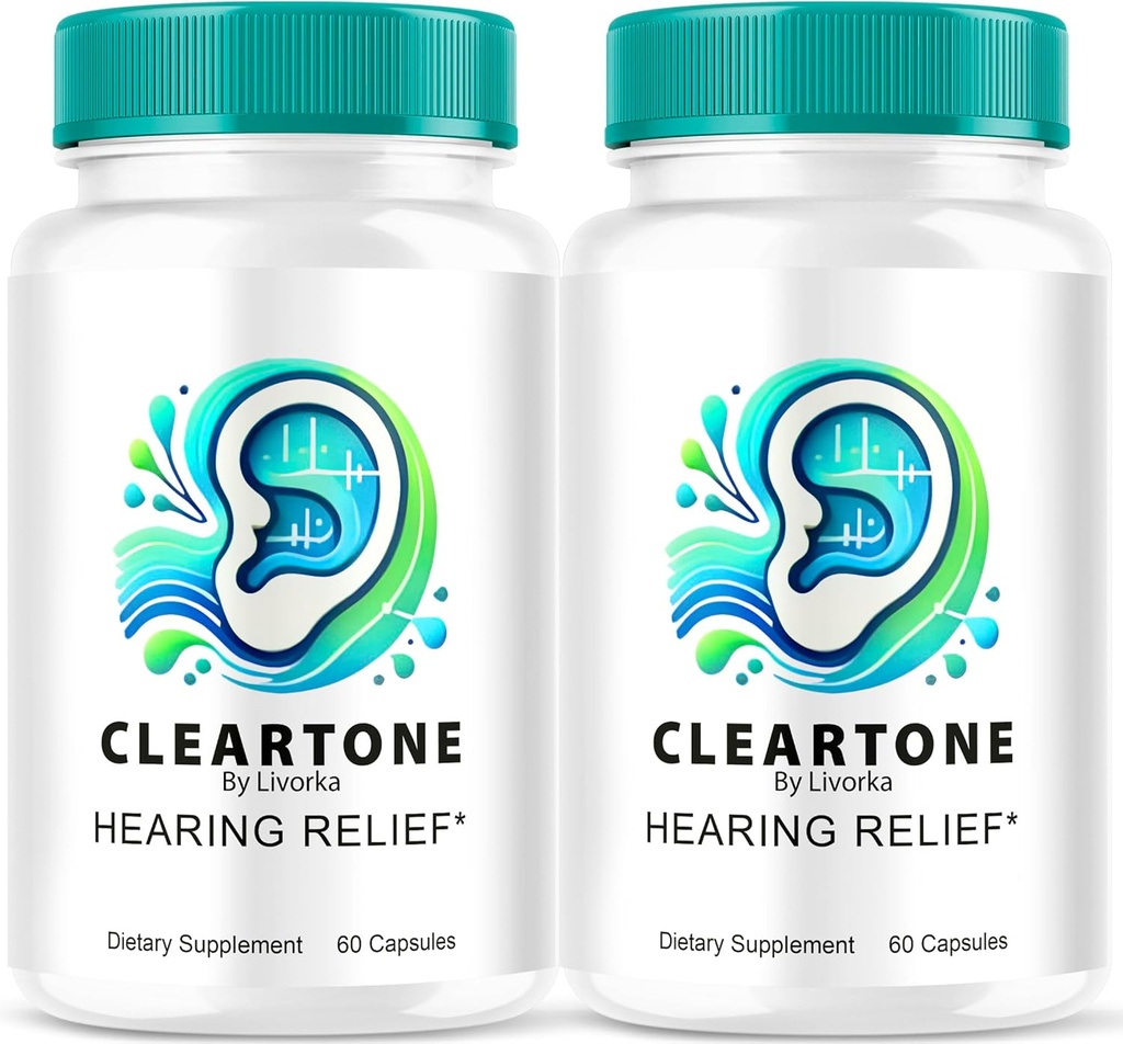 (2 Pack) Cleartone Capsules, Cleartone Ear Pills, Cleart Tone Pills for Hearing, Cleartone Official Capsules Advanced Formula, Cleartone Pills Reviews, Clear Tone for Overall Ear Health, 120, 2 Months