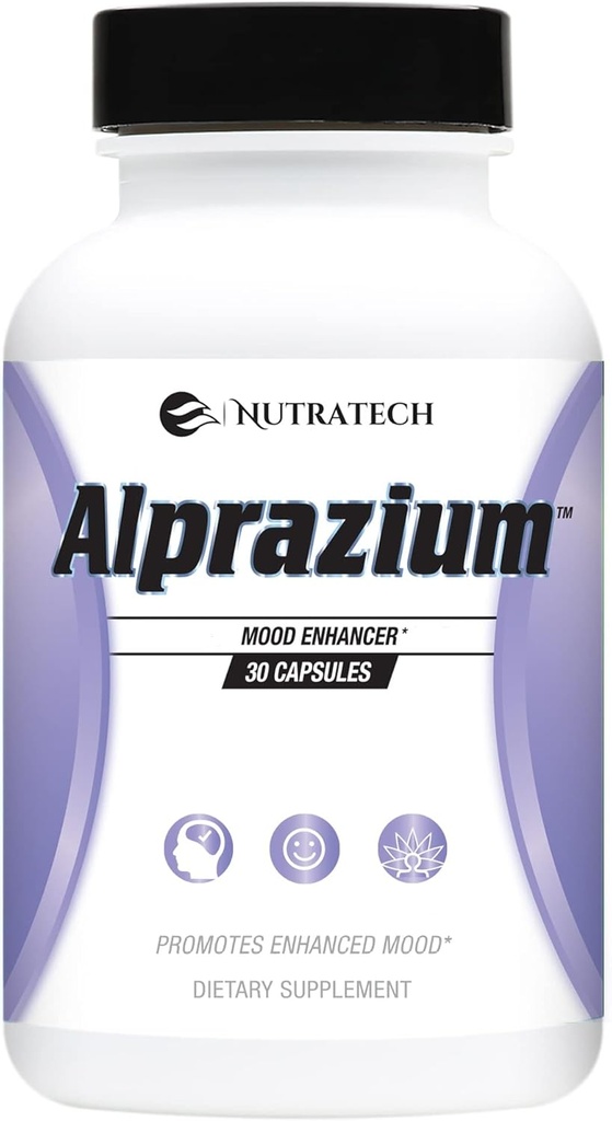 Alprazium - Natural Stress Relief Supplement for Promoting Better Mood, Relaxation and Calming. (30 Capsules)