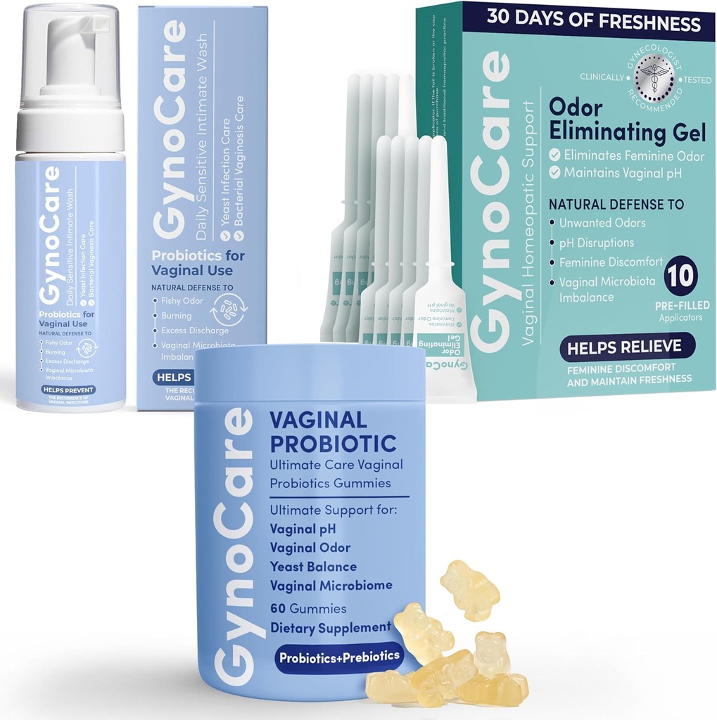 Terramed Just Think Comfort Integral Feminine Wellness Bundle – Triple Soporte para pH Balance, Control de olores y Salud íntima