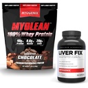 Myogenix Liver Support Suplemento &amp; Myolean Chocolate Whey Protein – Advanced Liver Health &amp; Muscle Recovery con 40g High-Protein Whey – Support Detox, Growth & Performance