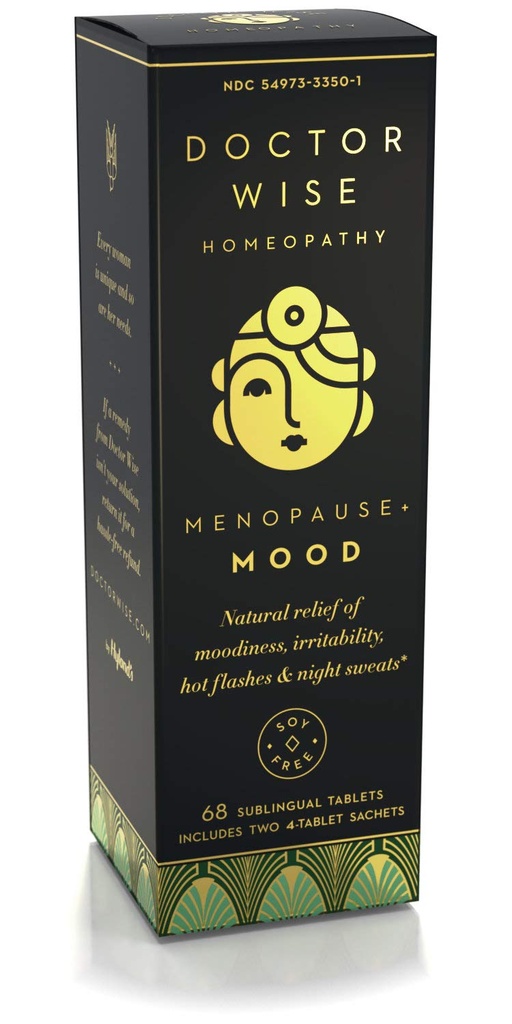 Dr. Wise Mood Gentle de Hyland Alivio Natural de Moodiness Irritability Hot Flashes and Night Sweats Quick Dissolving Tablets, 68 Conde