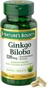 Bounty Ginkgo Biloba capsules 120mg, Memory Support Supplement, Supports Brain Function and Mental Alertness, 100 cápsulas