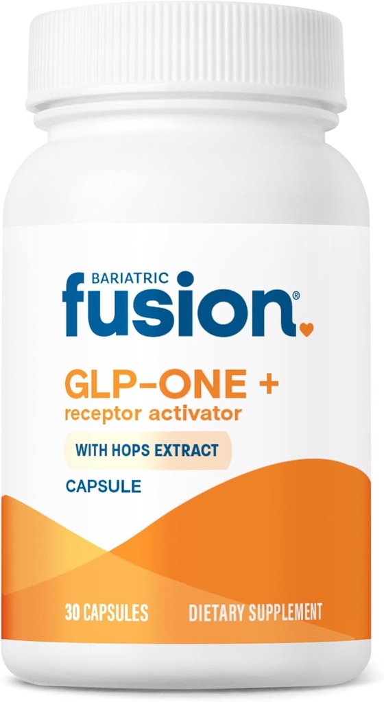 Fusión Bariatric GLP-1 Plus ← GLP Activar Receptores para sentirse completo más rápido y más largo* Silencio Natural Suplemento con Copaiba y Hops Extracto TEN Gluten Libre y Vegan GLP1 Suplemento TEN 30 cápsulas