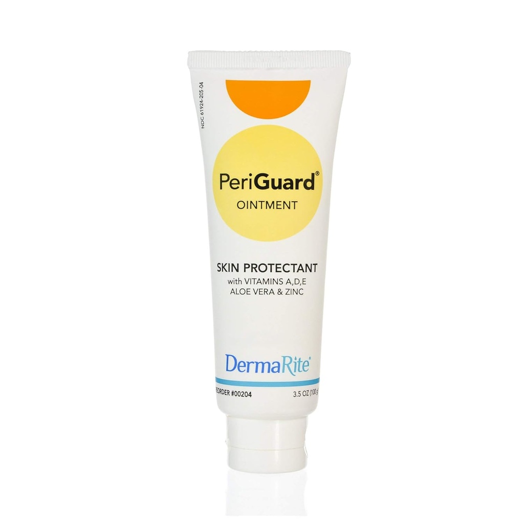 DermaRite's PeriGuard Ointment Skin Protectant - Vitamins A, D, E, Aloe Vera & Zinc, Goes on Clear, Easy to Remove - 3.5 oz. Tube, 2 Count