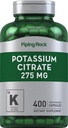 Piping Rock Potassium Citrate Suplemento TENIDO 275 mg ANTE 400 cápsulas TENIDO NO GMO, Gluten Free
