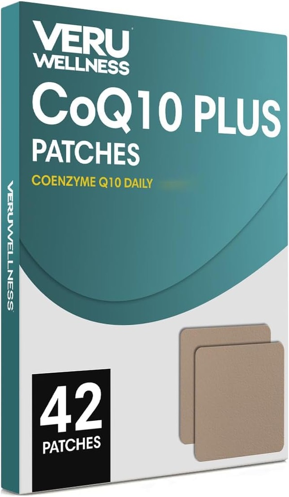 Veru Wellness CoQ10 Plus Daily - Coenzima autoadhesiva Q10, 8-10 horas (42 día)