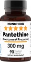 MONOHERB Pantetina 300 mg por cápsula - 90 cápsulas vegetarianas