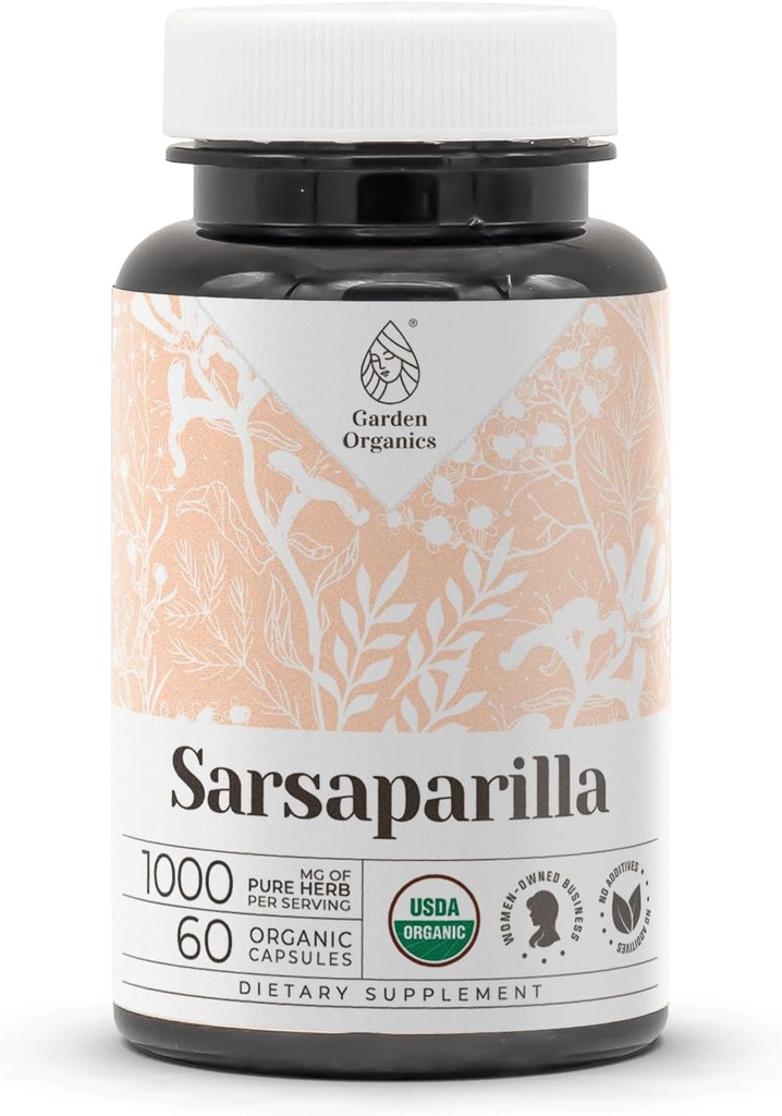 Sarsaparilla USDA Orgánica 60 cápsulas ← Suplemento natural de alta potencia Silencio Certificado Cápsulas Vegetarianas Orgánicas y Sarsparilla Orgánica (Hemidesmus indicus) Root seco (60 cápsulas)