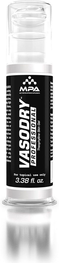 VasoDry Professional, Pérdida de agua tópica, Diurético, Aumentar el sudor 3.38fl oz