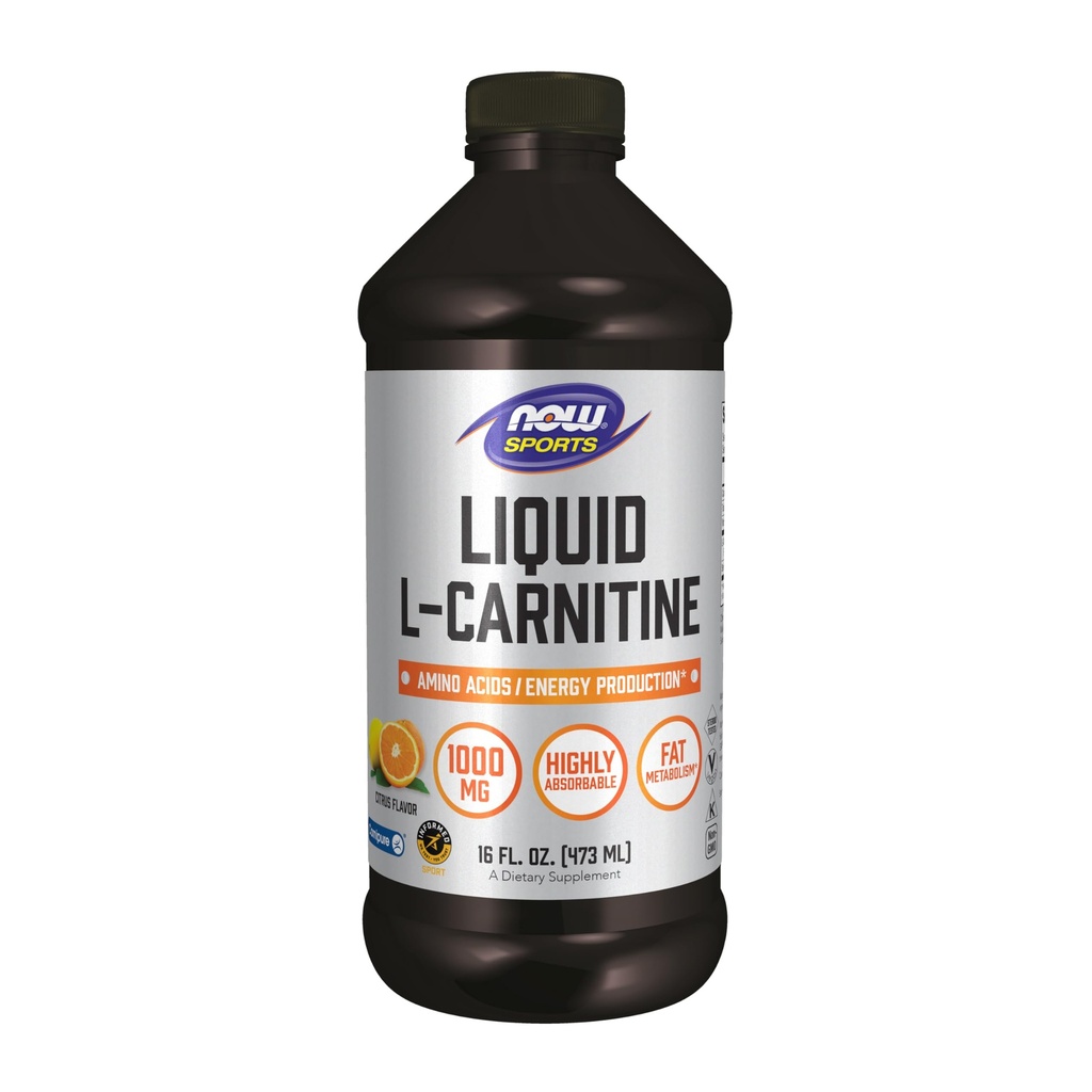 AHORA Foods Sports Nutrition, L-Carnitine Liquid 1000 mg, Highly Absorbable, Citrus, 16-Ounce