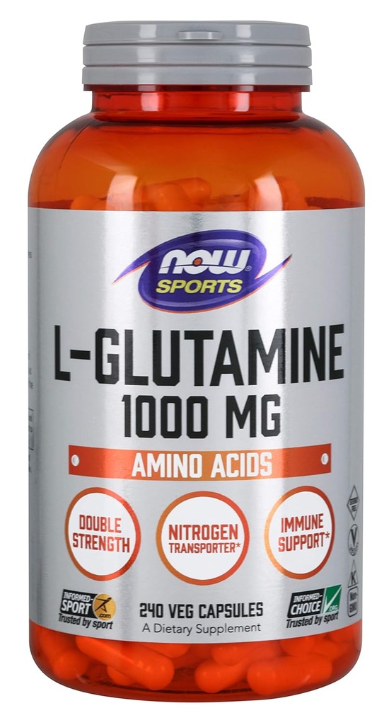 Ahora Alimentos L-Glutamina 1000 mg - 240 cápsulas