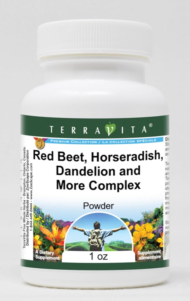 Hígador Complejo Polvo - Hoja Roja, A caballo, Dandelion y Más (1 oz, ZIN: 512564) - 3 Pack